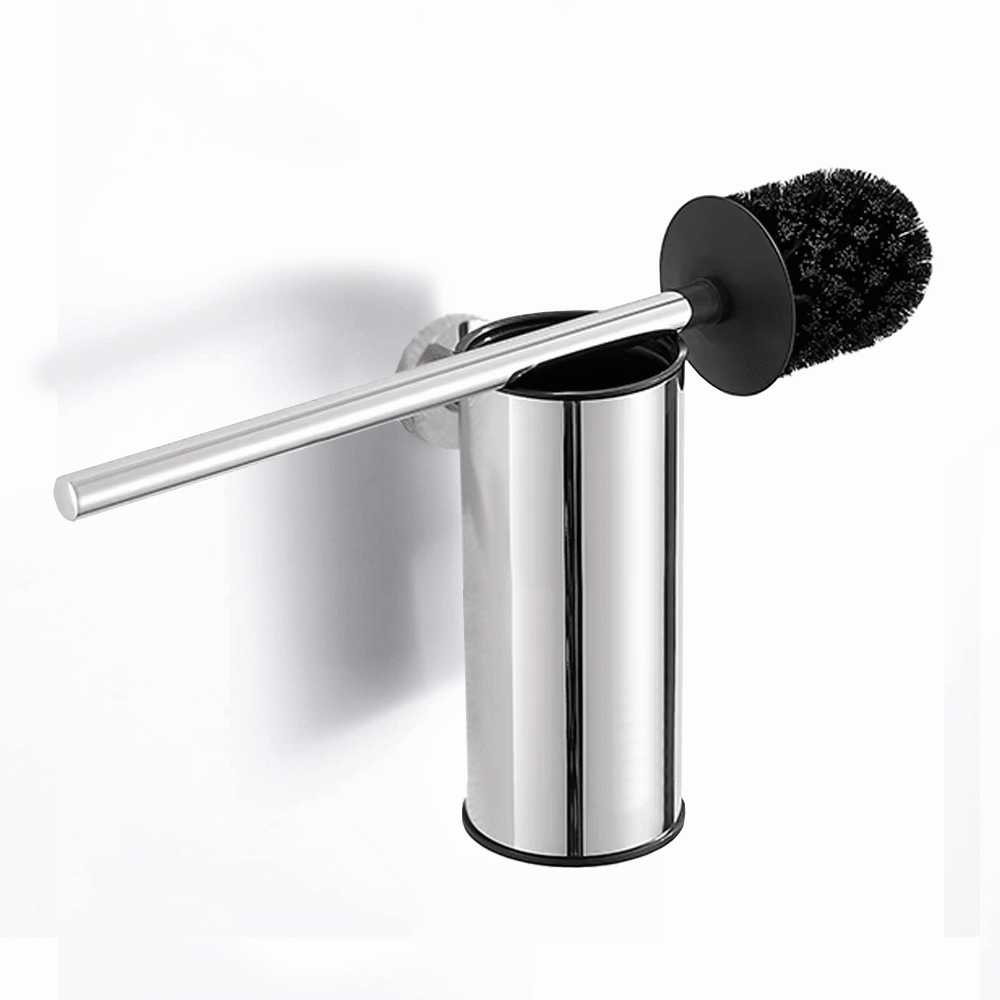 SKU: KLM705S ROUND S. STEEL WALL MOUNT TOILET BRUSH HOLDER 190mm CHROME