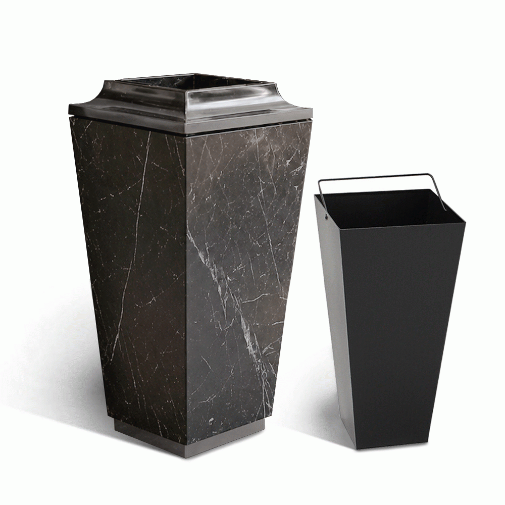SKU: HS-201 MARBLE STANDING BIN WITH ASHTRAY