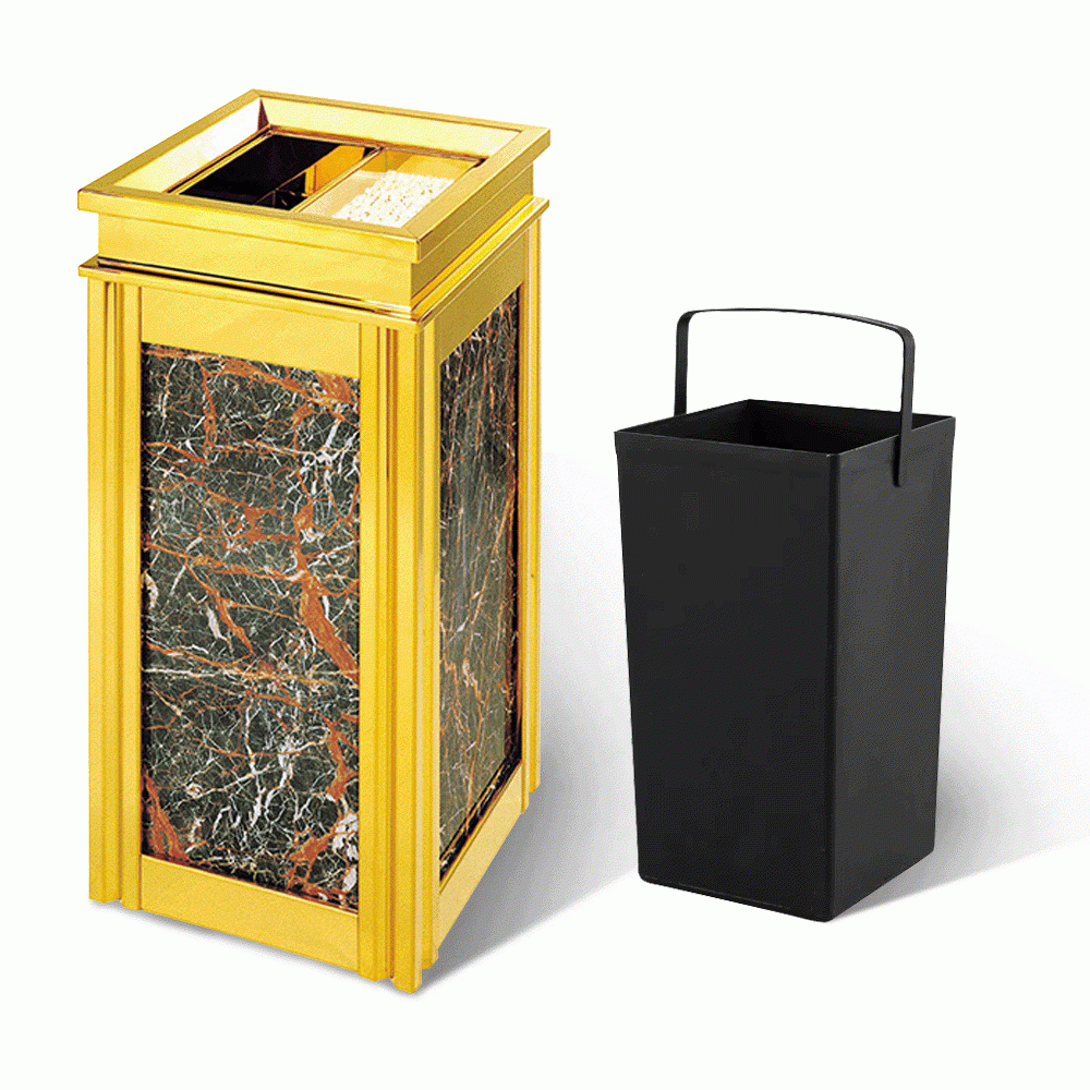 SKU: QX-147 MARBLE STANDING BIN WITH ASHTRAY