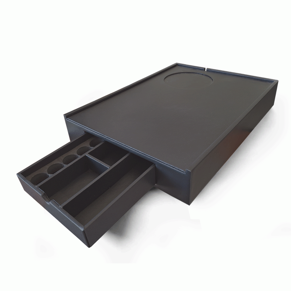 SKU: L11 PU LEATHER TRAY WITH DRAWER BLACK