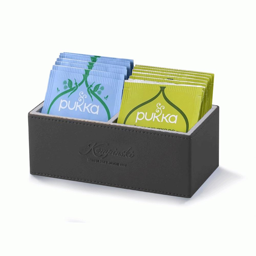 SKU: HS-DL-09 ABS + PU LEATHER TEA BAG HOLDER