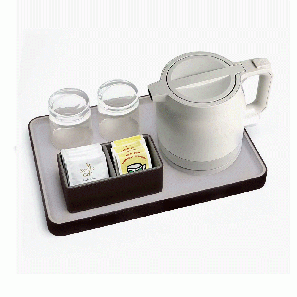 SKU: HS-DL-08 ABS + PU LEATHER DOUBLE LAYER WELCOME TRAY
