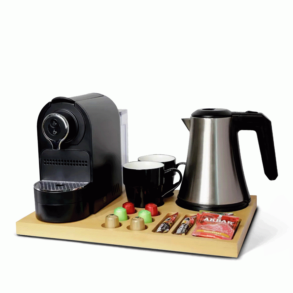 SKU: N42WNAT-H1208 SET KETTLE 0.8L & WOODEN TRAY