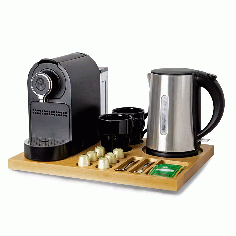 SKU: N42W-NAT-H1206-1 SET KETTLE 1.0L & WOODEN TRAY
