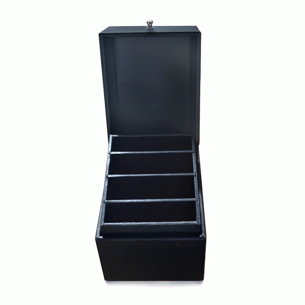 L-29 PU LEATHER SACHET HOLDER BOX WITH LID