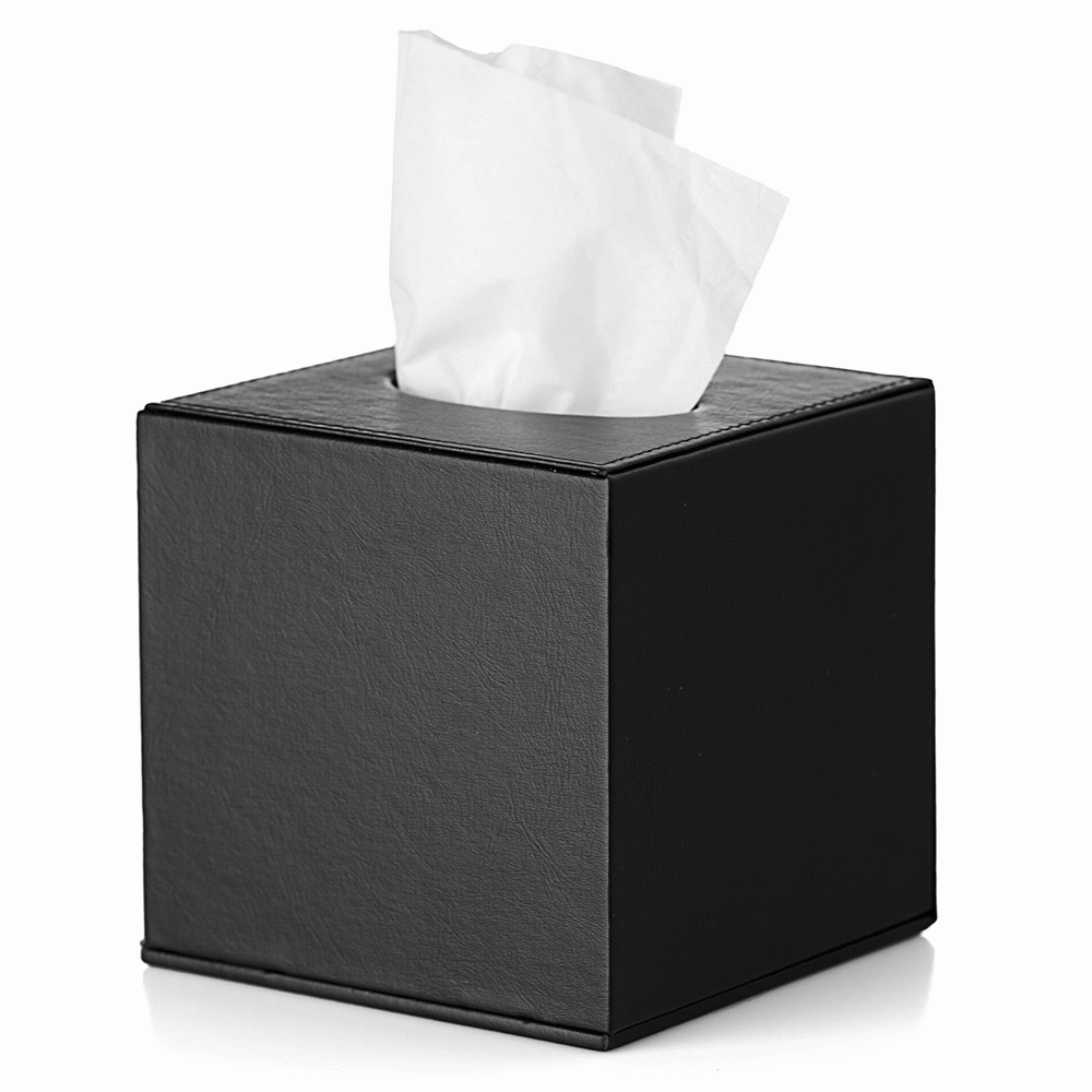 L-11 SQUARE PU LEATHER TISSUE BOX COVER