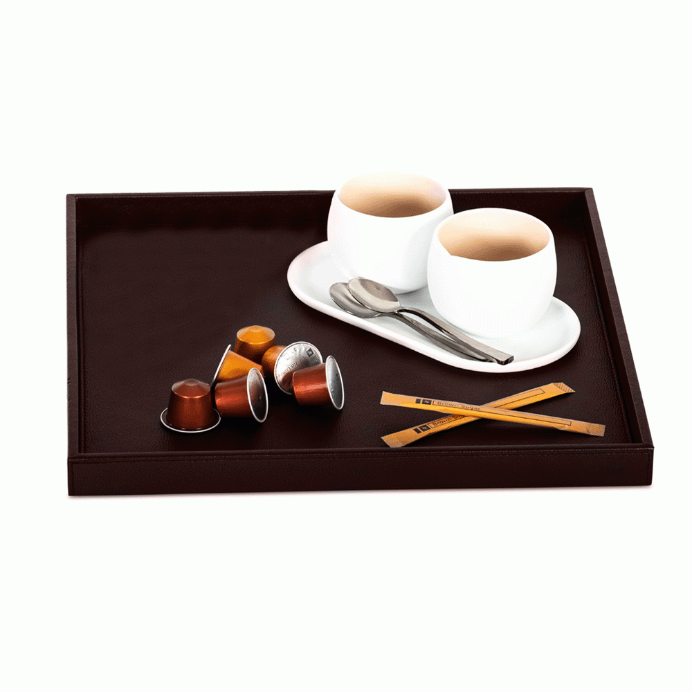 PU-03 PU LEATHER RECTANGULAR SERVING TRAY