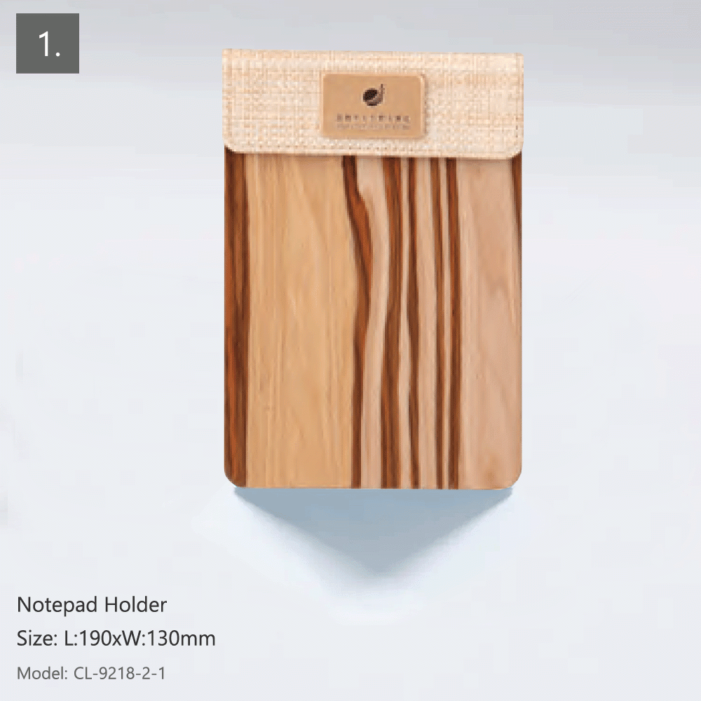 CL-9218-2 WOOD & PU LEATHER HOTEL AMENITIES 9pcs