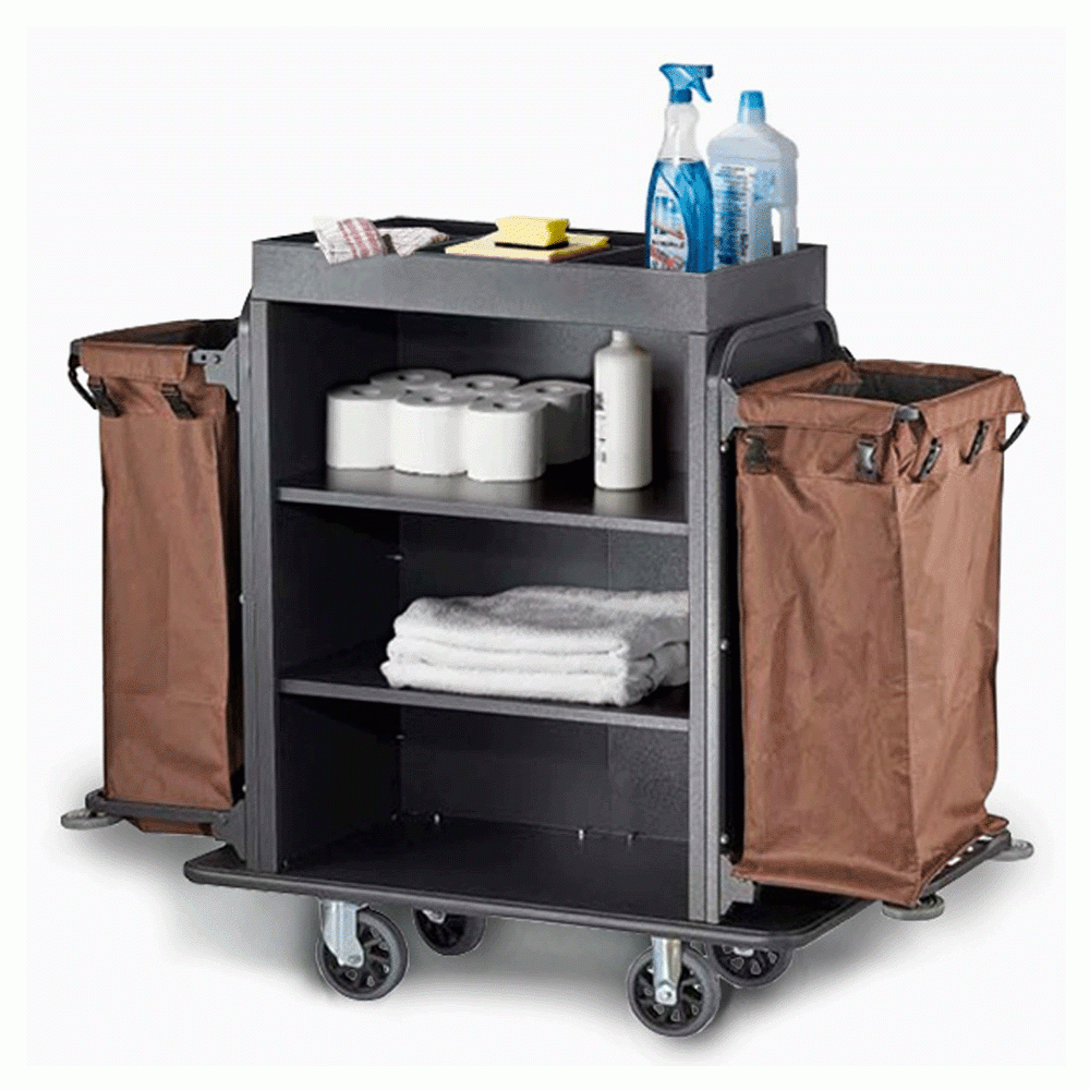 SKU: C-82A HOUSEKEEPING TROLLEY WITH 2 LAUNDRY BAGS