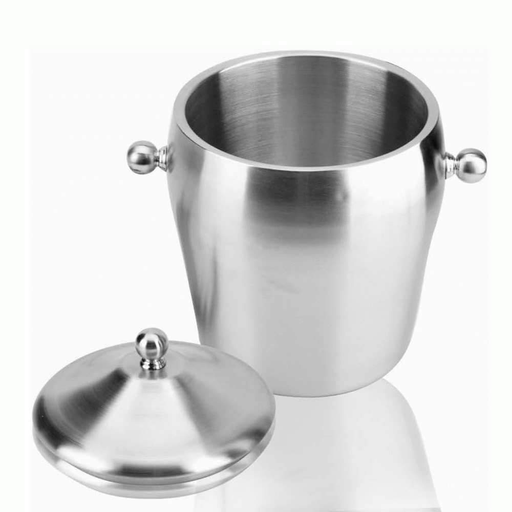 RX885-1B ICE BUCKET WITH COVER DOUBLE LAYER INSULATED STAINLESS STEEL 2.0Ltr