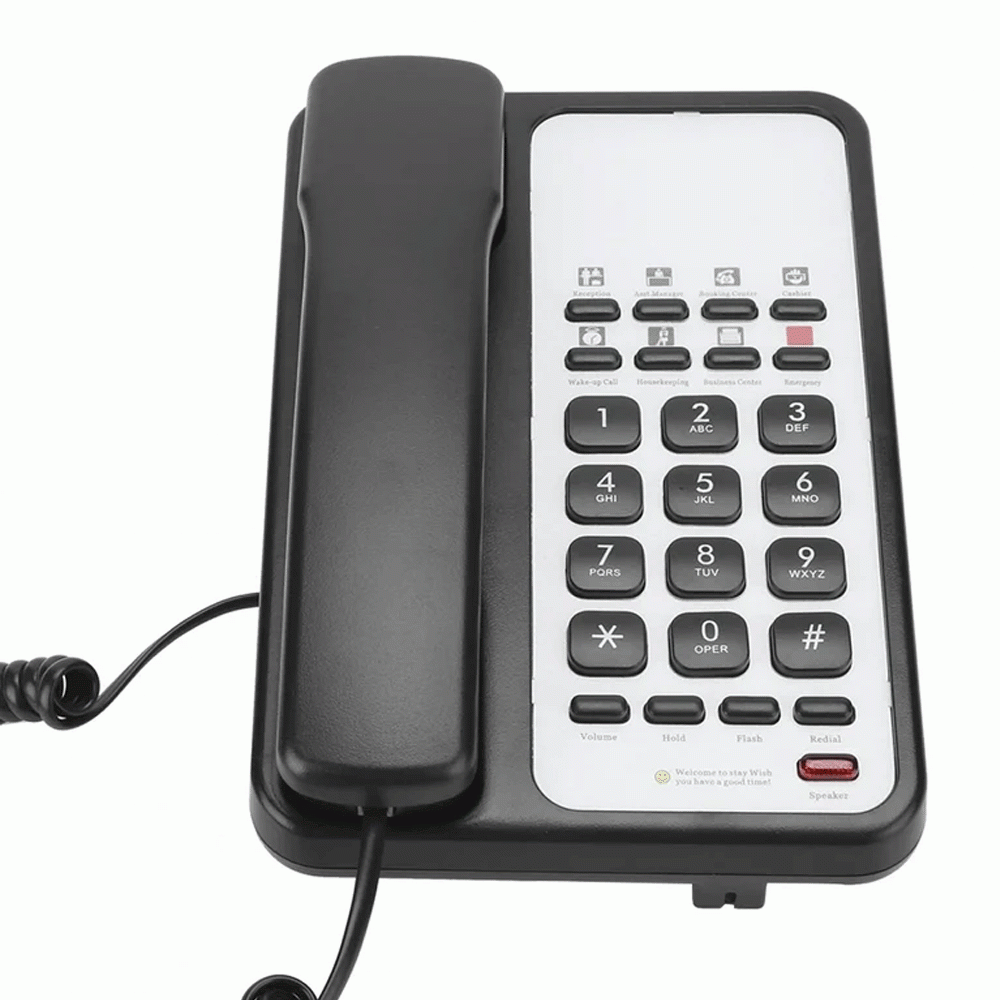SN-0005BL TELEPHONE FOR HOTEL ROOM - BLACK