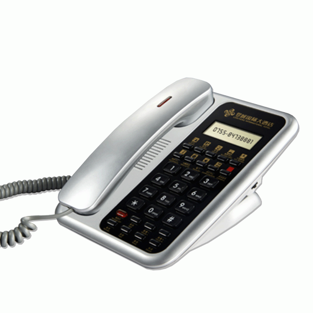 ACE-8902B-SI TELEPHONE WITH DISPLAY FOR HOTEL ROOM - UV OIL SILVER