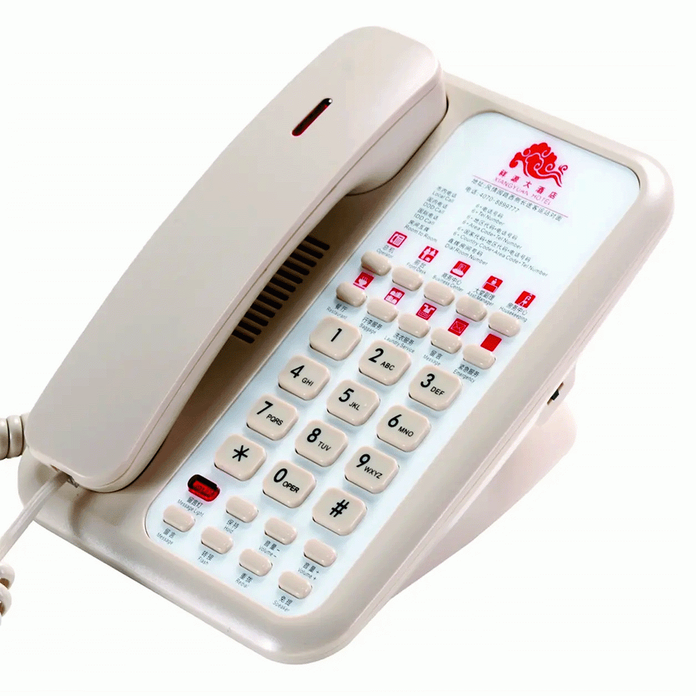 ACE-8902BEIG TELEPHONE FOR HOTEL ROOM - MATT BEIGE