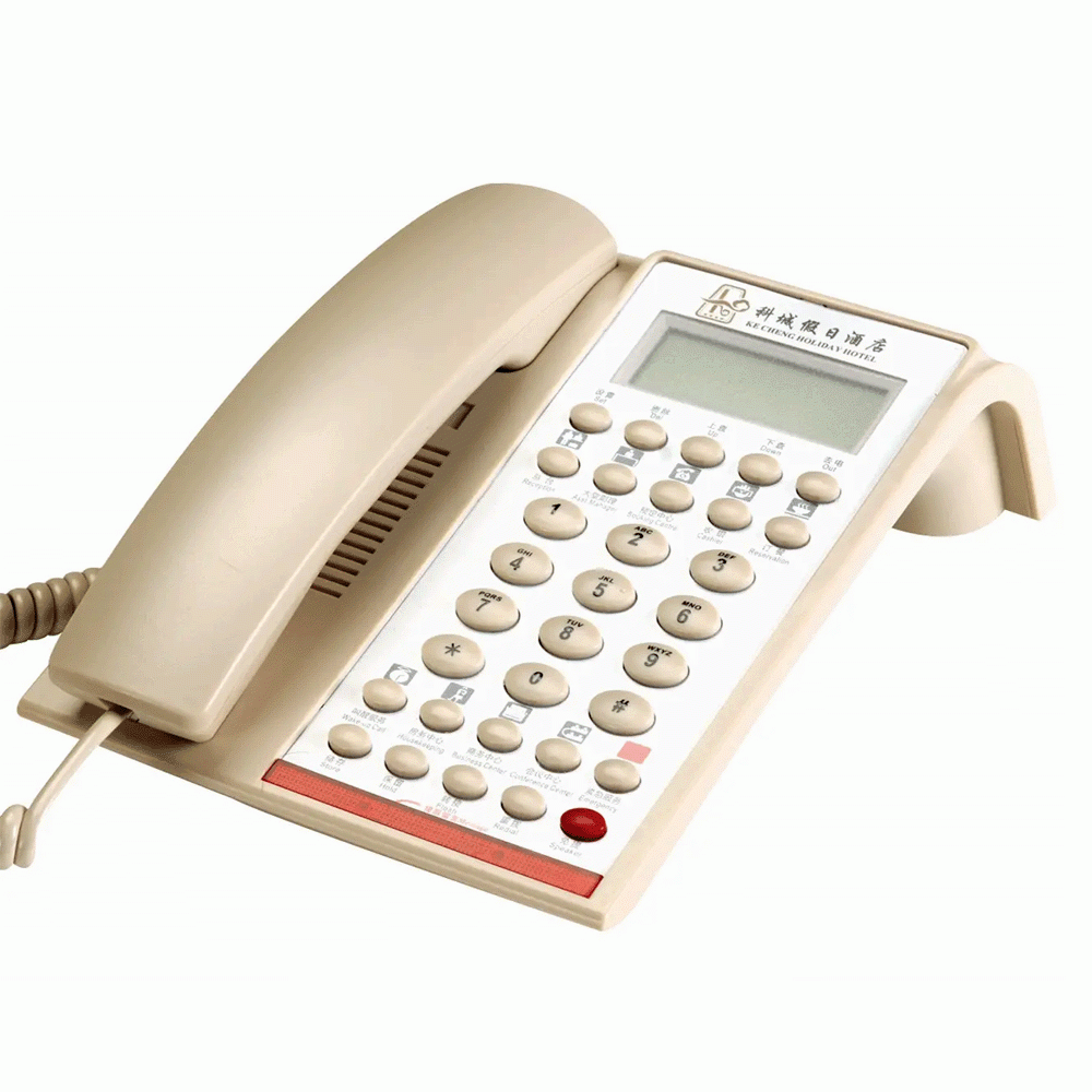 SN-0009B-BEIG TELEPHONE WITH DISPLAY FOR HOTEL ROOM - BEIGE