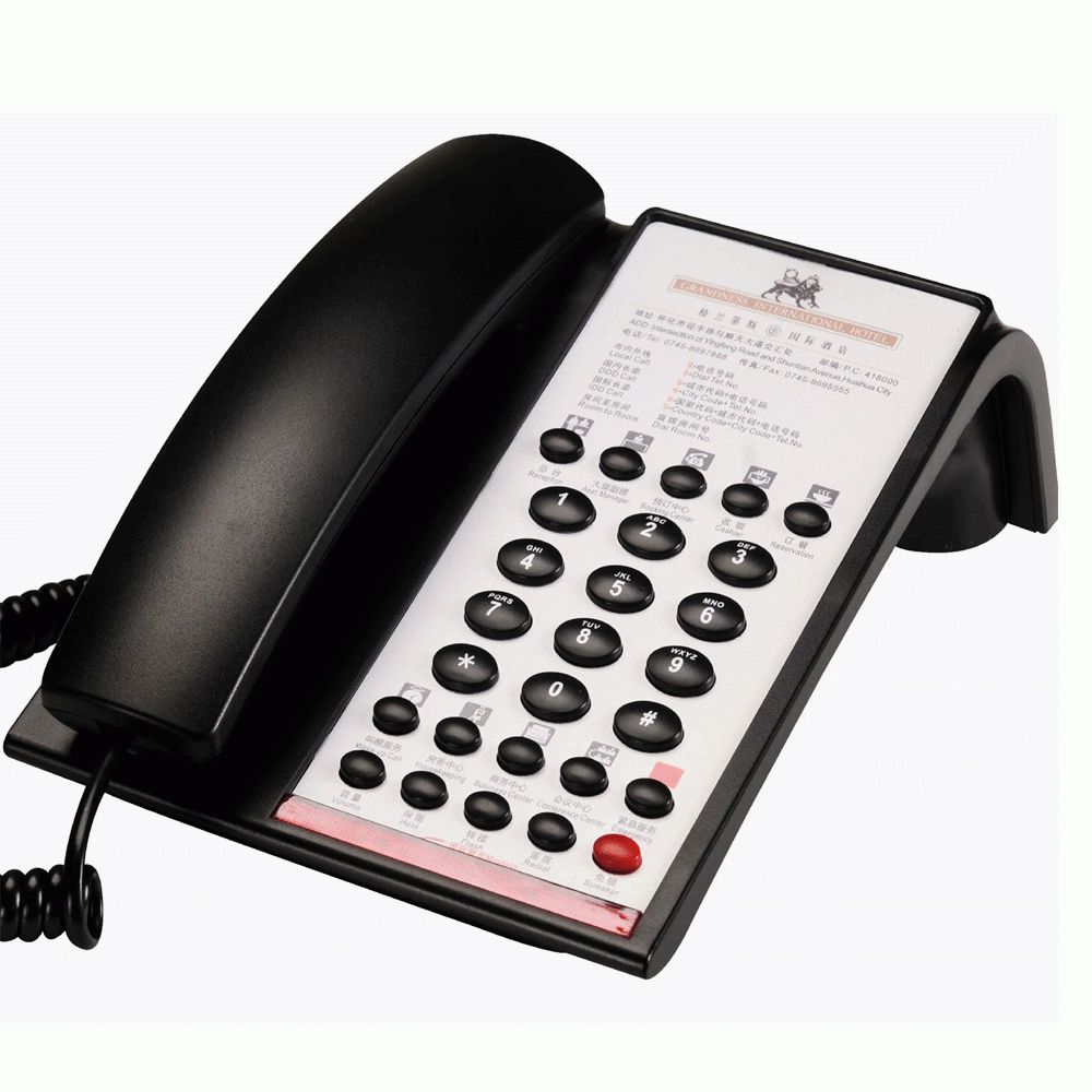 SN-0009BL TELEPHONE FOR HOTEL ROOM - BLACK