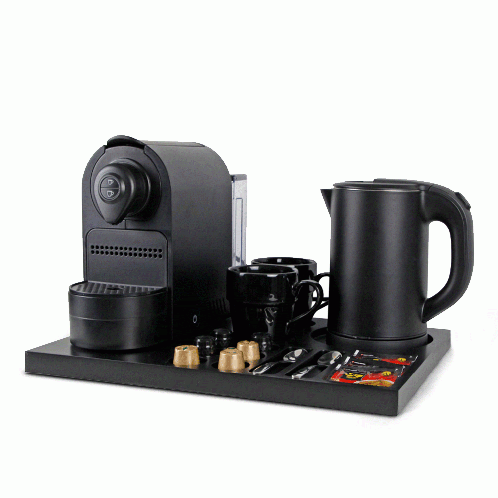 SKU: N42W-BL WOODEN WELCOME TRAY BLACK