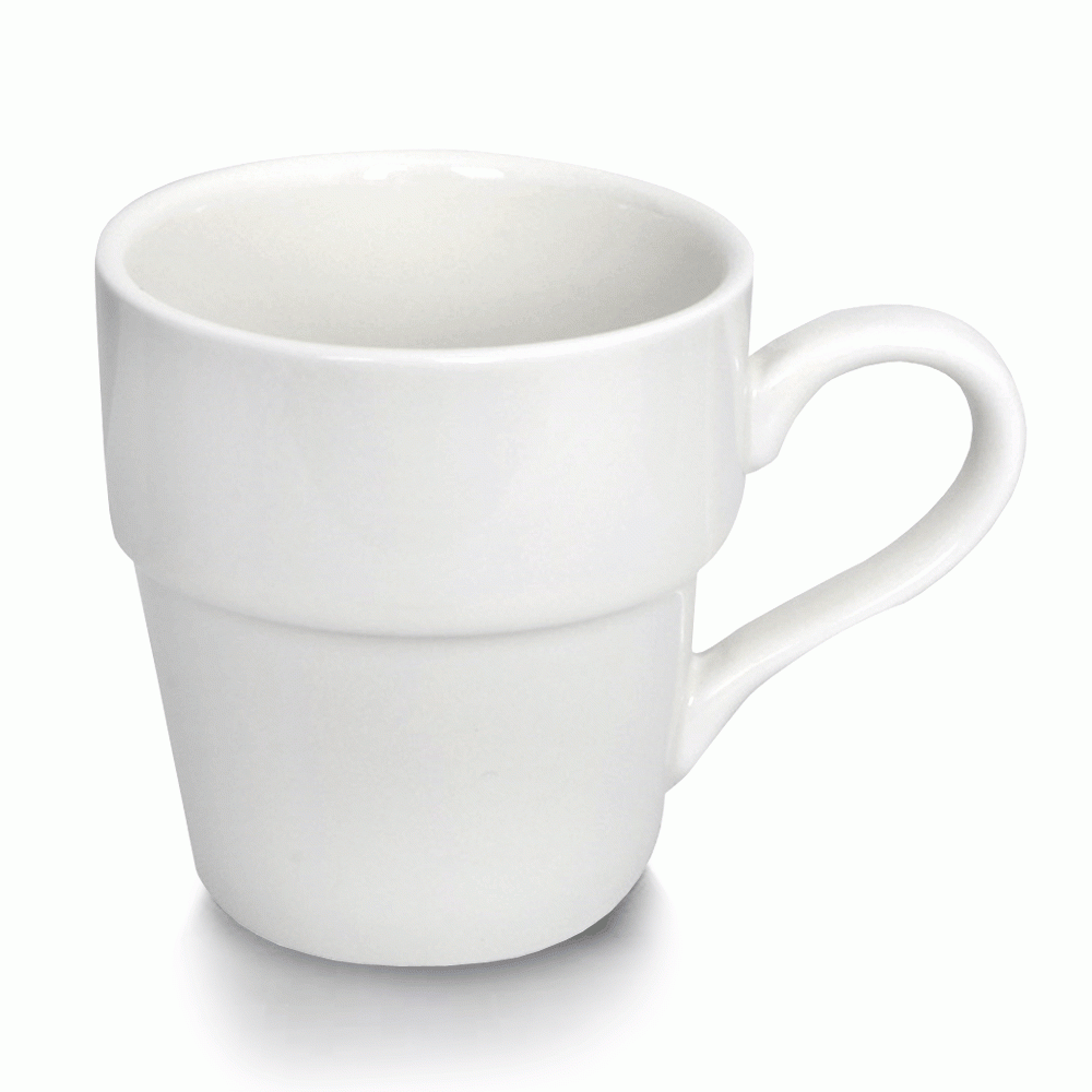CC01WH CERAMIC CUP WITH HANDLE 330ml WHITE