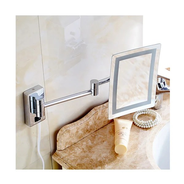 HS-559 WALL MOUNTED MAGNIFYING MIRROR WITH LED LIGHT Dim.: L:22xW:16cm