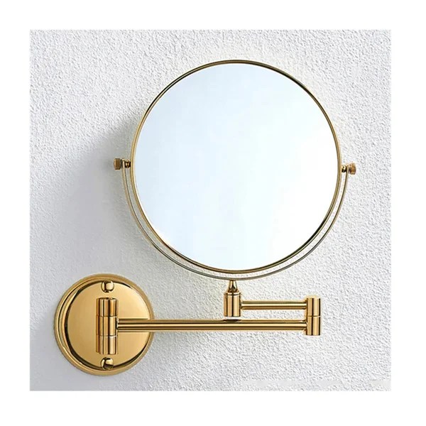 HT-67AG GOLD WALL MOUNTED MAGNIFYING MIRROR 6"