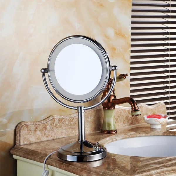 HS-5218 DESKTOP MAGNIFYING MIRROR WITH LED LIGHT 8"