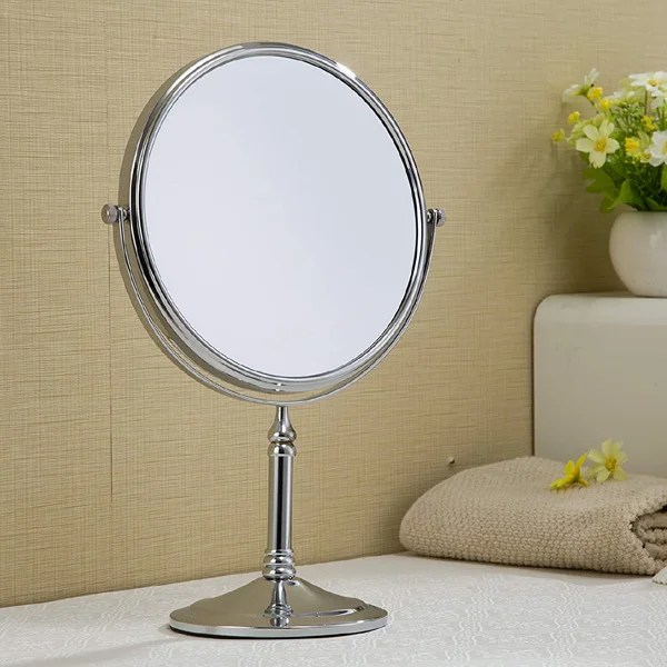 HS-726A DESKTOP MAGNIFYING MIRROR SILVER 6"