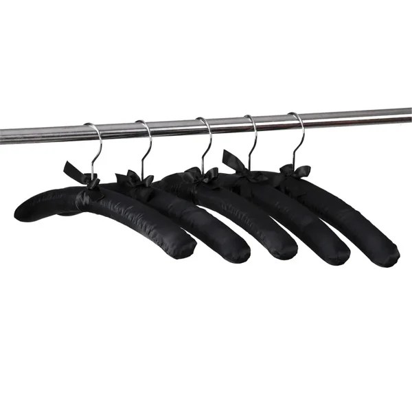 SB1/STY01 SATIN PADDED HANGER WITH CHROME HOLDER 38x11.5cm