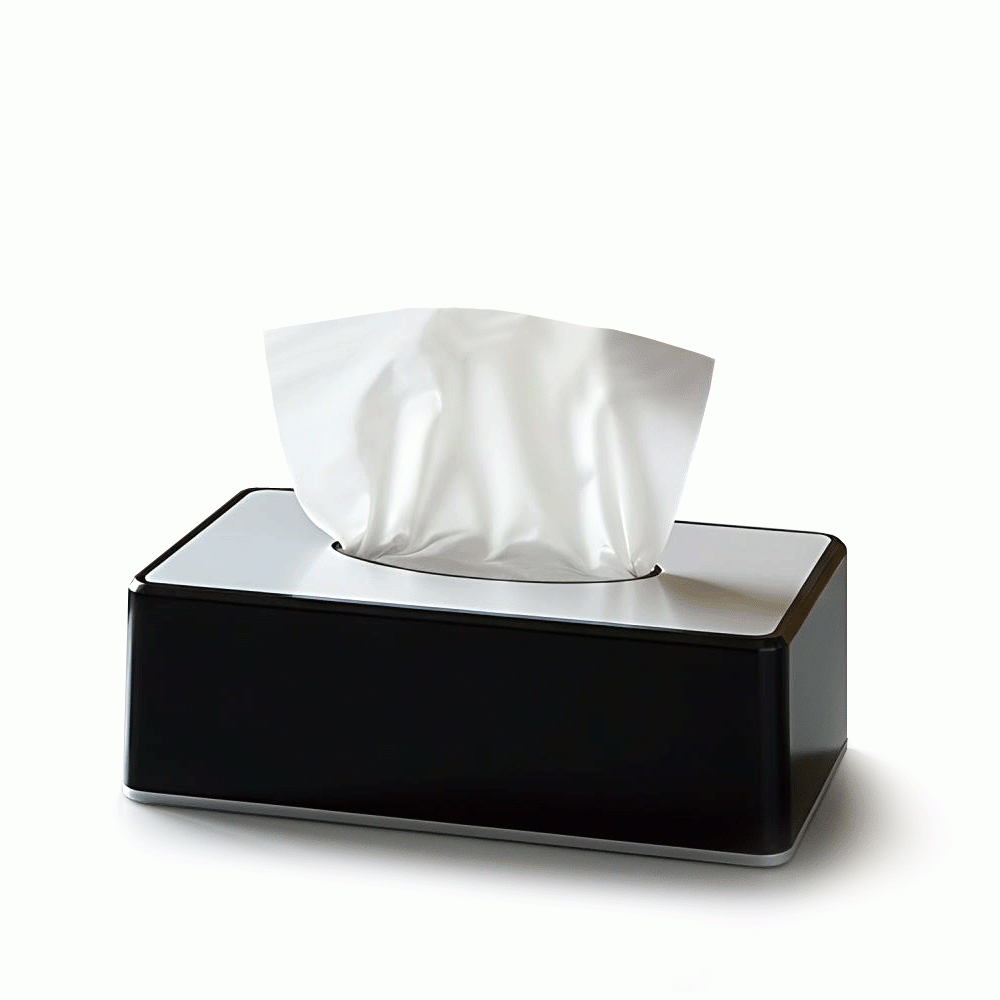 SKU: VS-C-BG ABS TISSUE BOX COVER BLACK & GREY