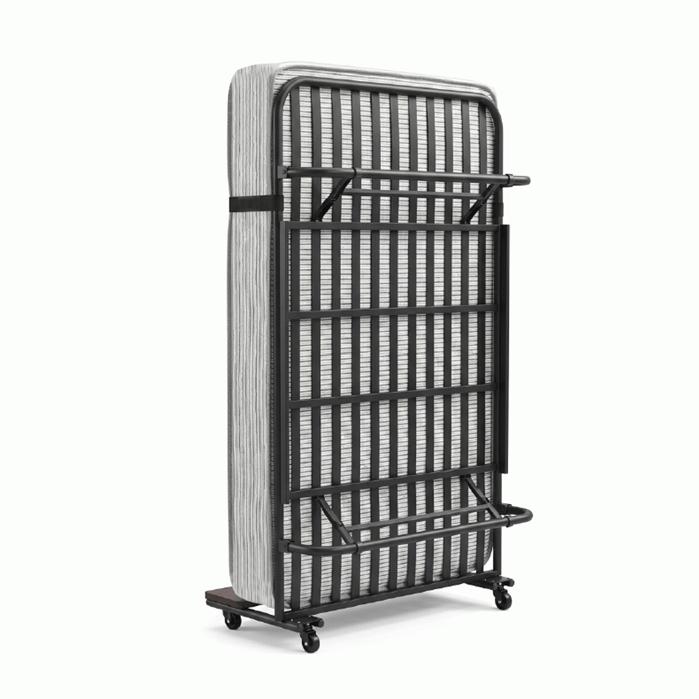 SKU: SH-Z12 UPRIGHT STANDING ROLLAWAY BED WITH FOLDING LEG & MATTRESS 100x200cm