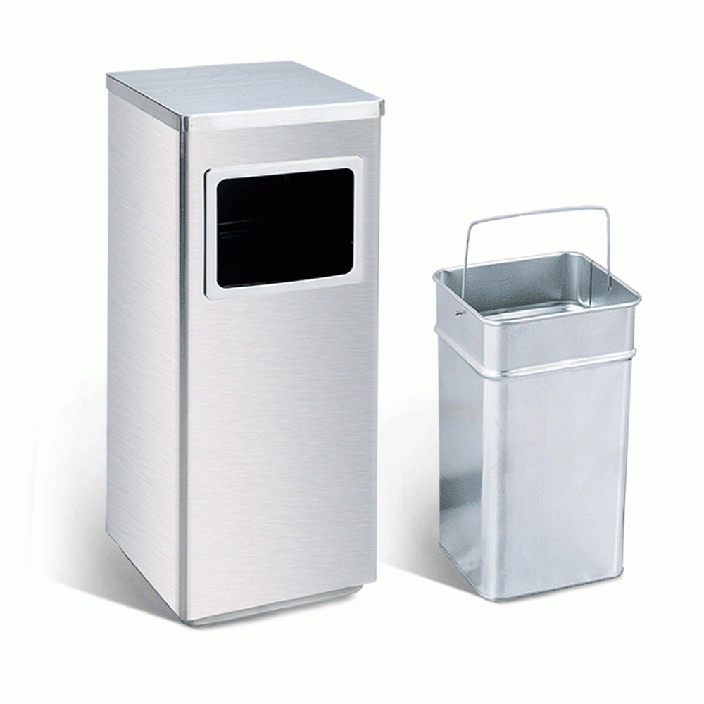 SKU: HS-D012 STANDING BIN WITH CLOSED LID STAINLESS STEEL