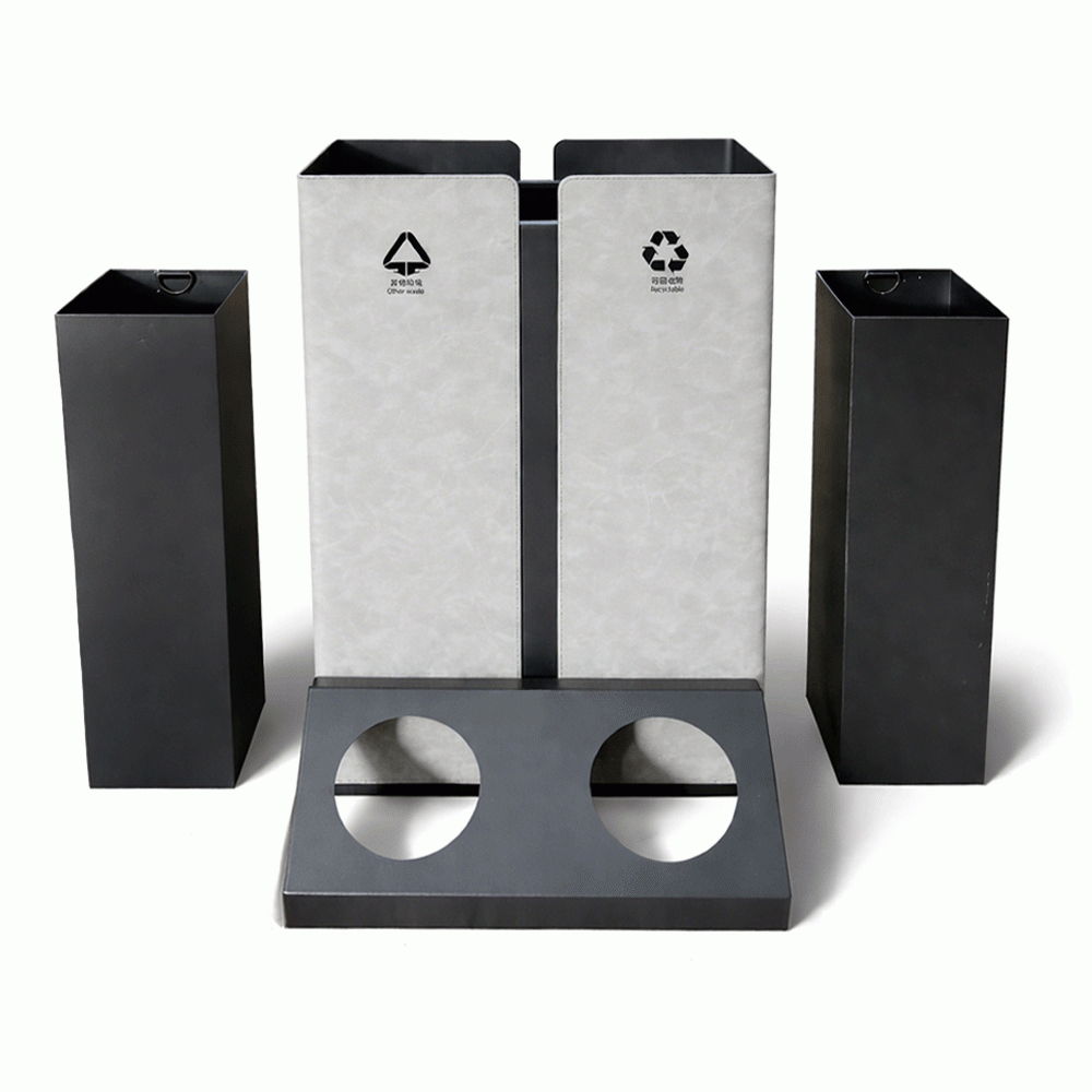 SKU: HS-132 TWO COMPARTMENTS RECYCLE WASTE BIN