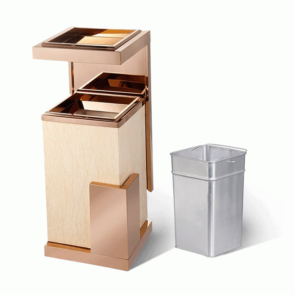 SKU: HS-B73 MARBLE STANDING BIN WITH ASHTRAY