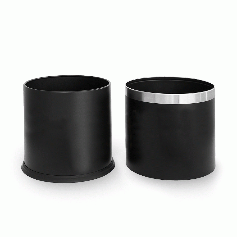 SKU: OB-02 OPEN TOP PU LEATHER WASTE BIN 10Ltr