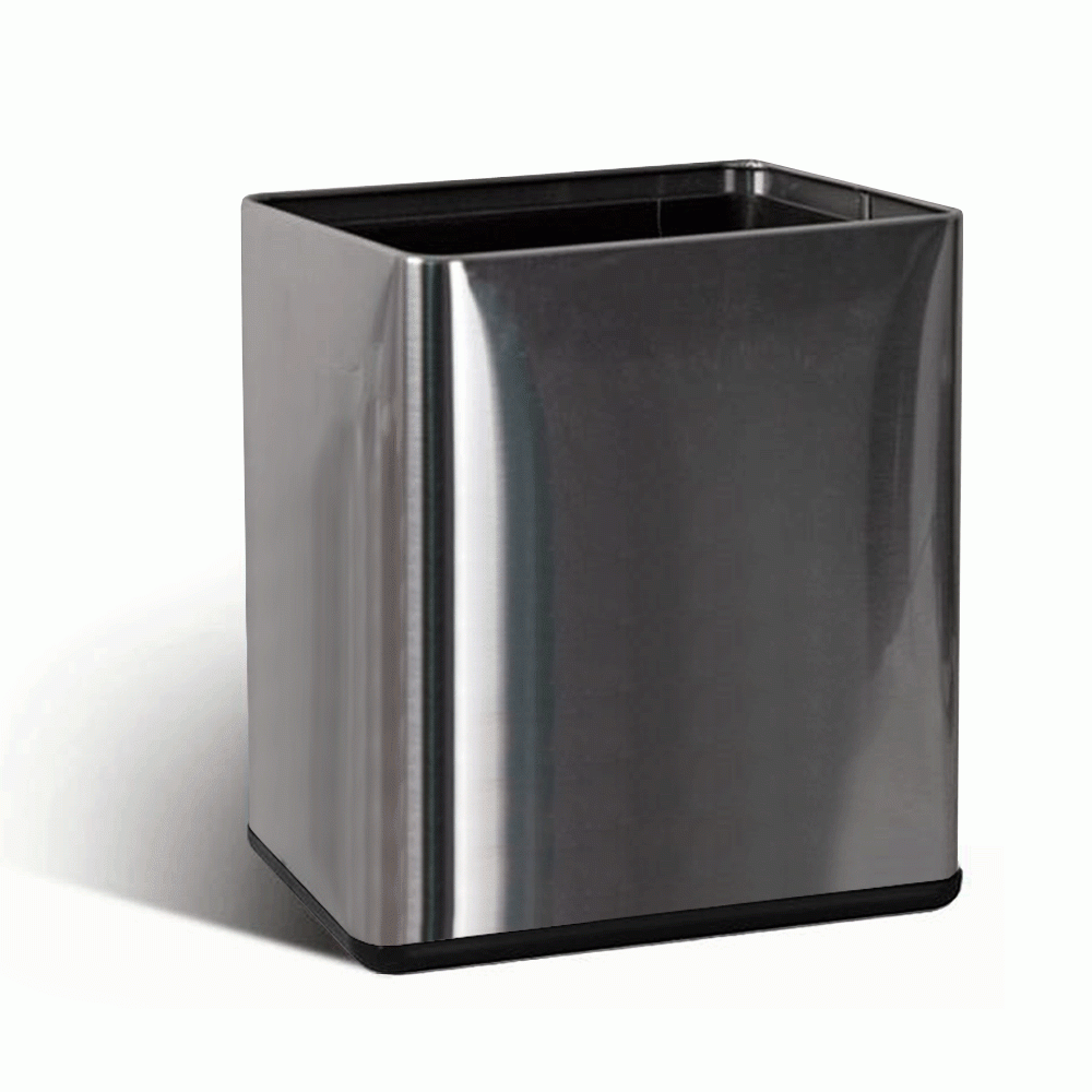 SKU: HDX-103S OPEN TOP STAINLESS STEEL WASTE BIN 12Ltr