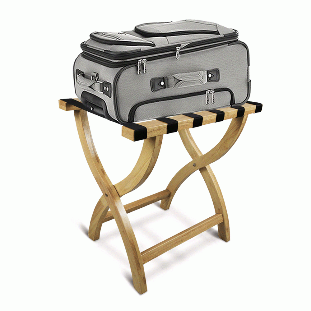 SKU: K015 WOODEN LUGGAGE RACK NATURE