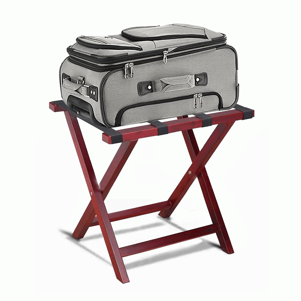 SKU: K020 WOODEN LUGGAGE RACK CHERRY