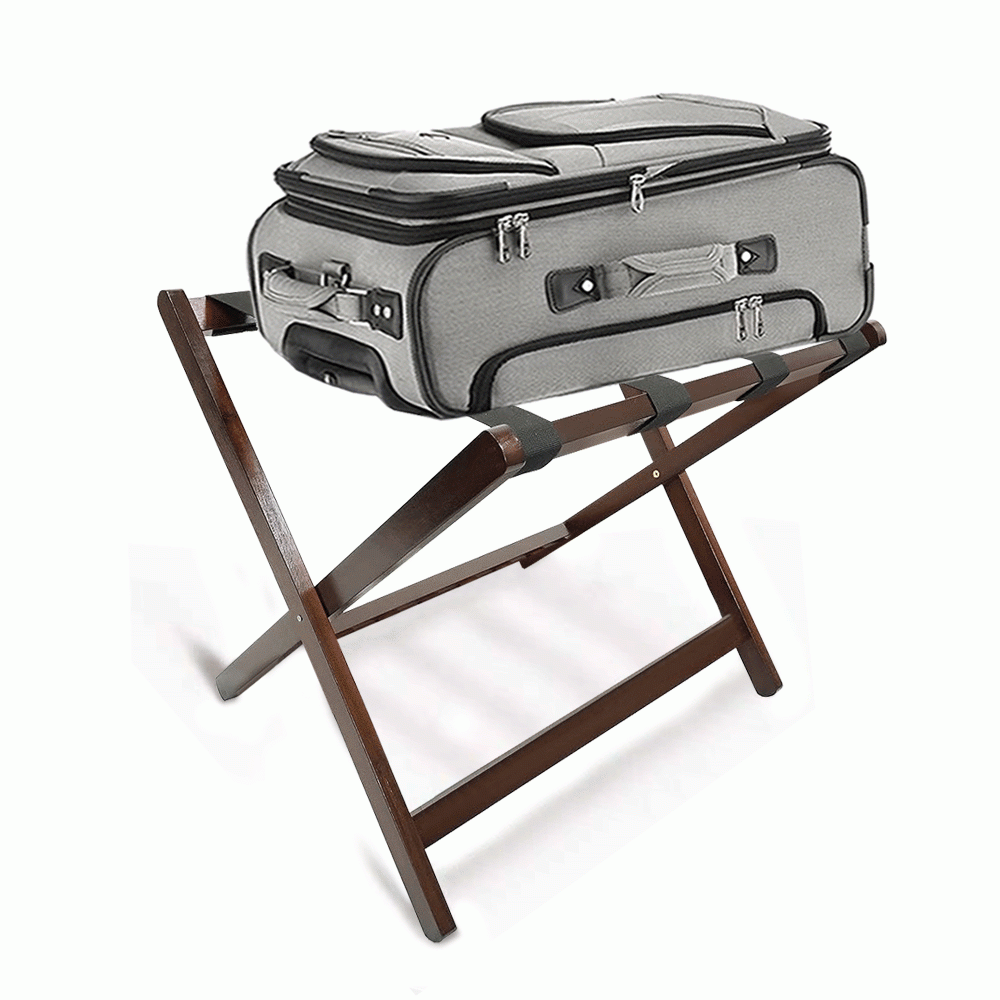 SKU: K020A WOODEN LUGGAGE RACK BROWN