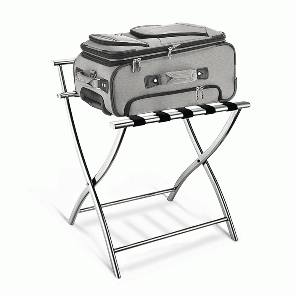 SKU: HS525265-2 LUGGAGE RACK WITH BACKREST STAINLESS STEEL