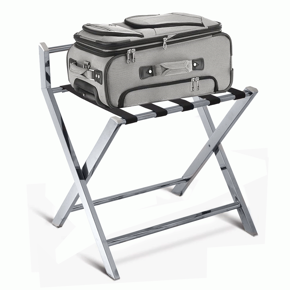 SKU: HS604567-2 LUGGAGE RACK WITH BACKREST STAINLESS STEEL