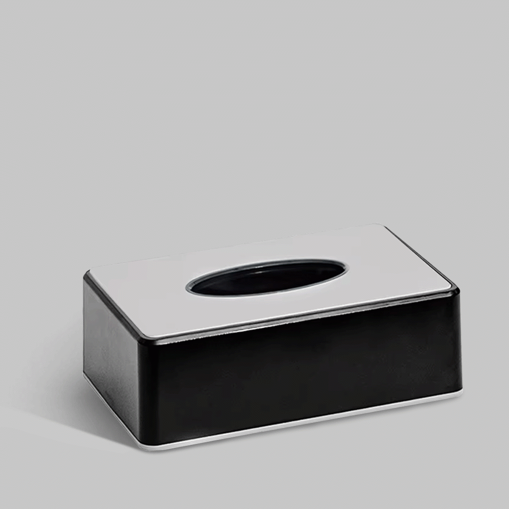 SKU: VS-C-BG ABS TISSUE BOX COVER BLACK & GREY