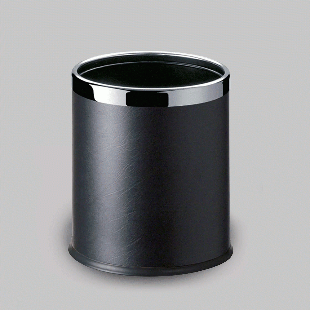 SKU: RB-01 OPEN TOP PU LEATHER WASTE BIN 10Ltr
