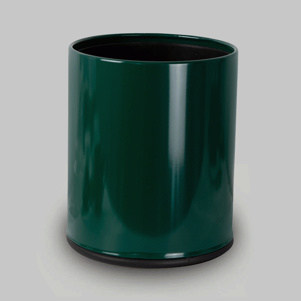 SKU: HDX-101GR OPEN TOP METAL WASTE BIN 10Ltr