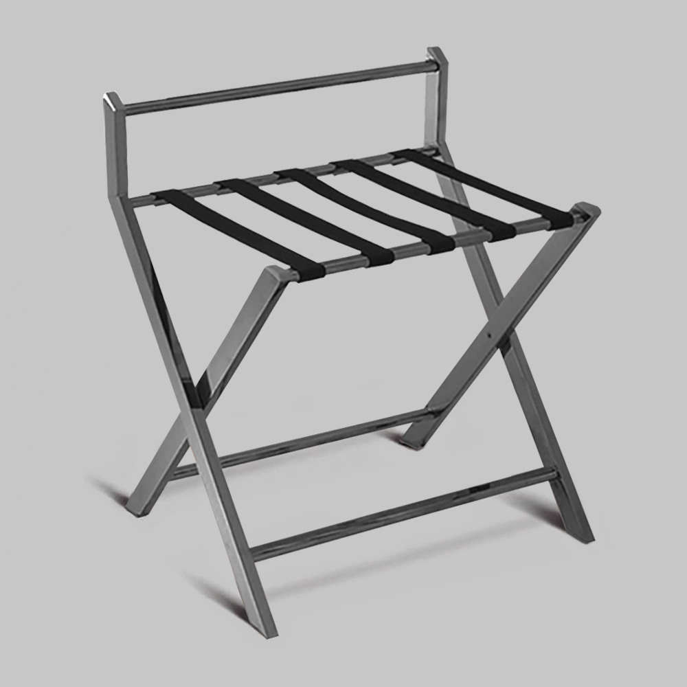 SKU: HS604567-3 LUGGAGE RACK WITH BACKREST BLACK