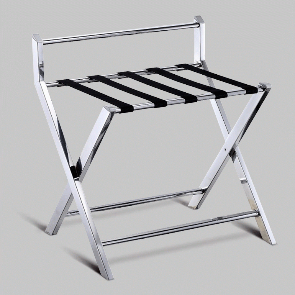SKU: HS604567-2 LUGGAGE RACK WITH BACKREST STAINLESS STEEL