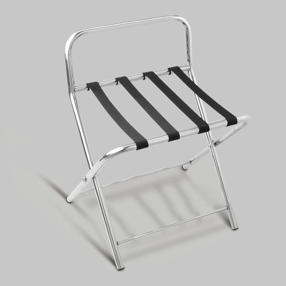 SKU: HM904970 LUGGAGE RACK WITH BACKREST STAINLESS STEEL