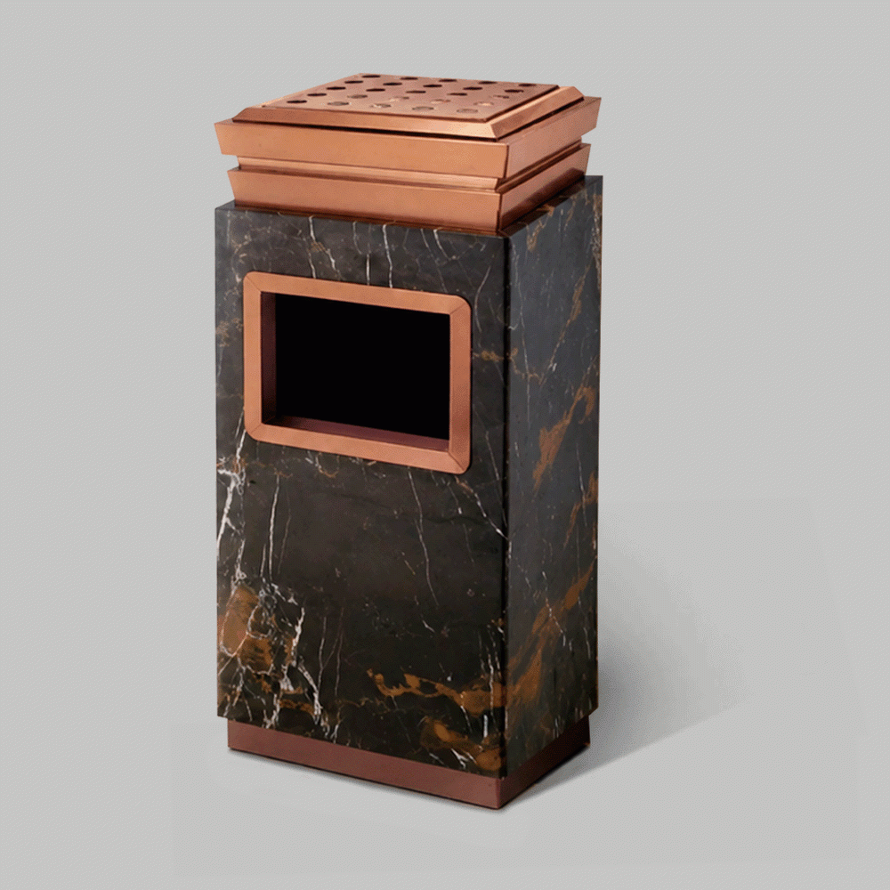 SKU: PT-201 MARBLE STANDING BIN WITH ASHTRAY