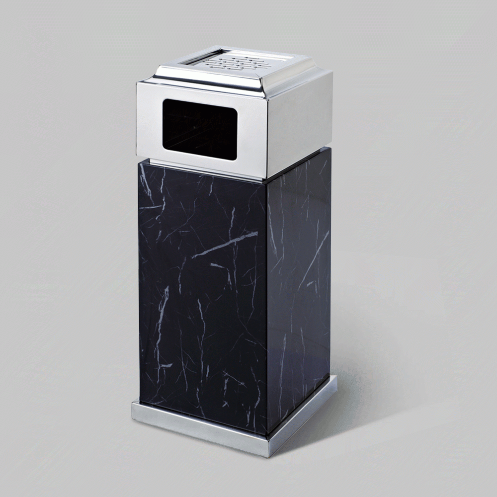 SKU: LTC-502 MARBLE STANDING BIN WITH ASHTRAY