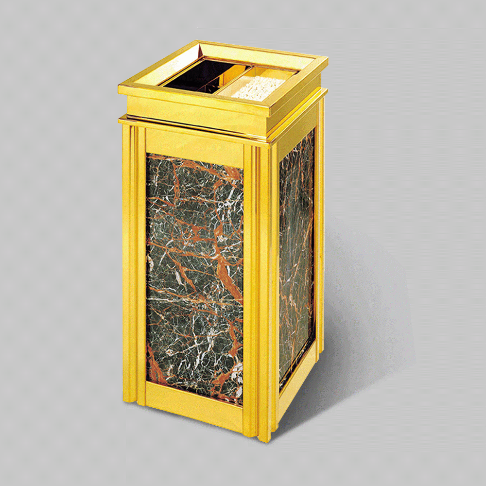 SKU: QX-147 MARBLE STANDING BIN WITH ASHTRAY
