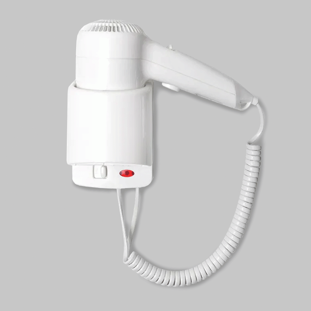 SKU: D02B-1W WALL MOUNTED HAIR DRYER 1300W WHITE