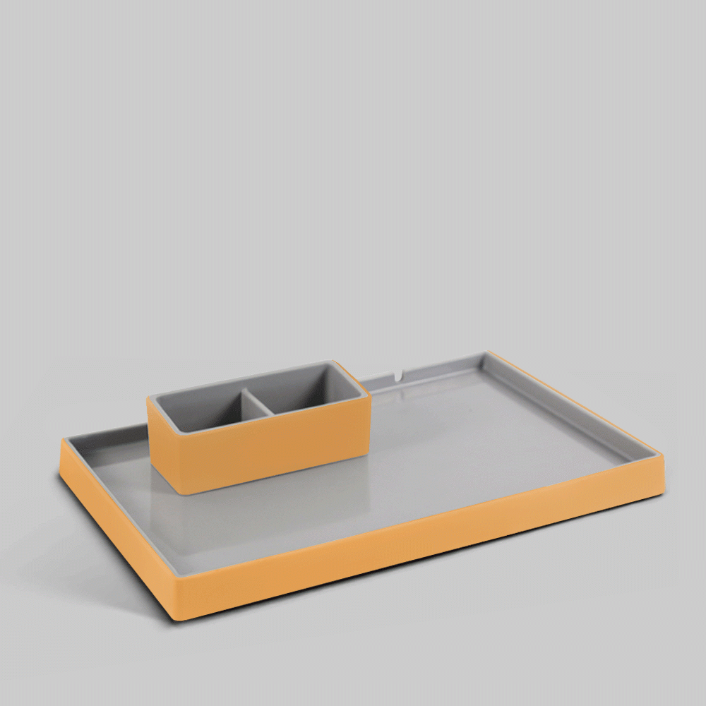 SKU: R1-TRAY-OR DUAL COLOR ABS WELCOME TRAY ORANGE