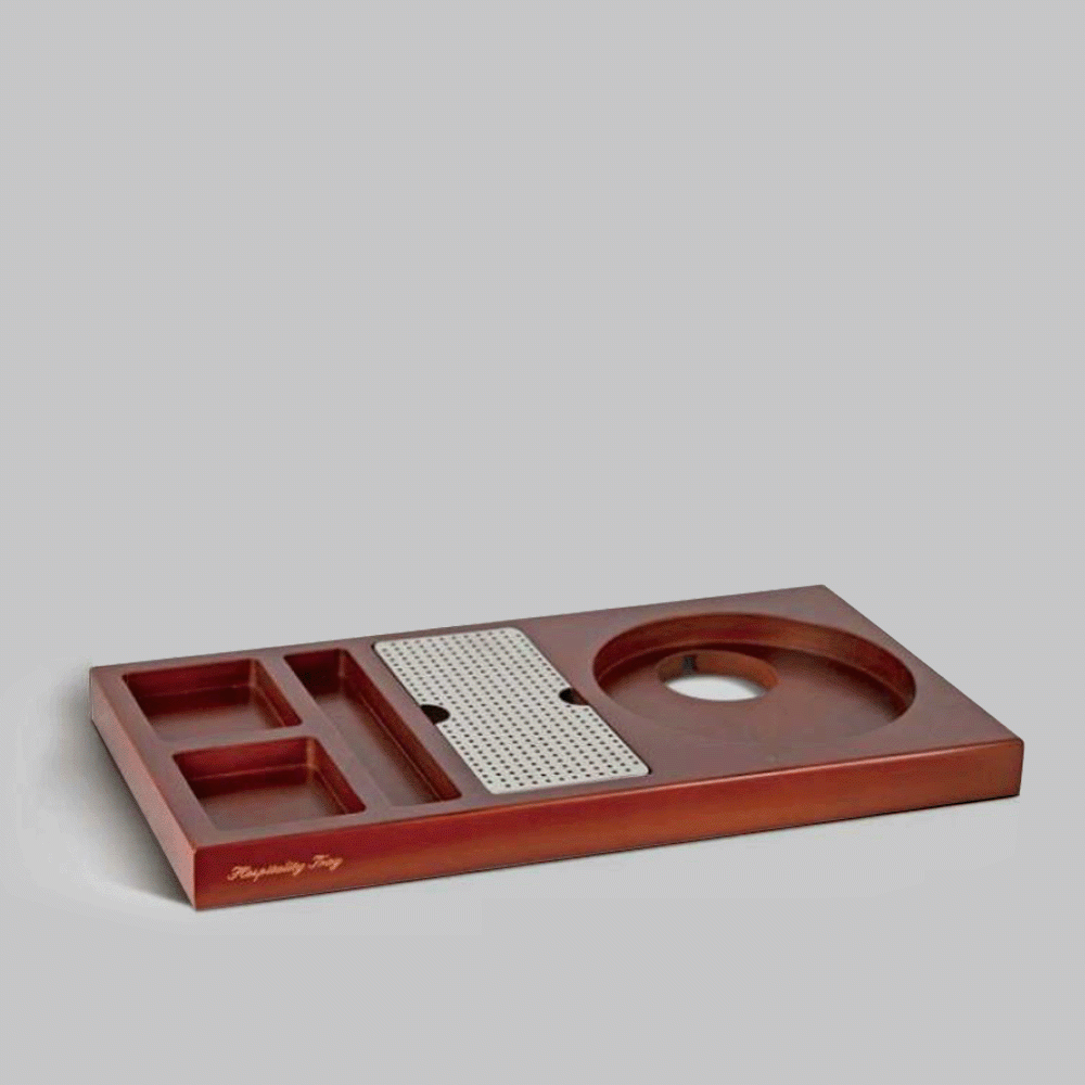 SKU: S-TRAY WOODEN WELCOME TRAY BROWN BEECH